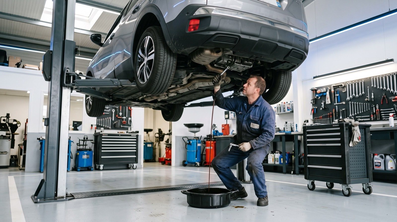 Entretien périodique & vidange dans l'atelier Bouchy Automobiles à Grièges